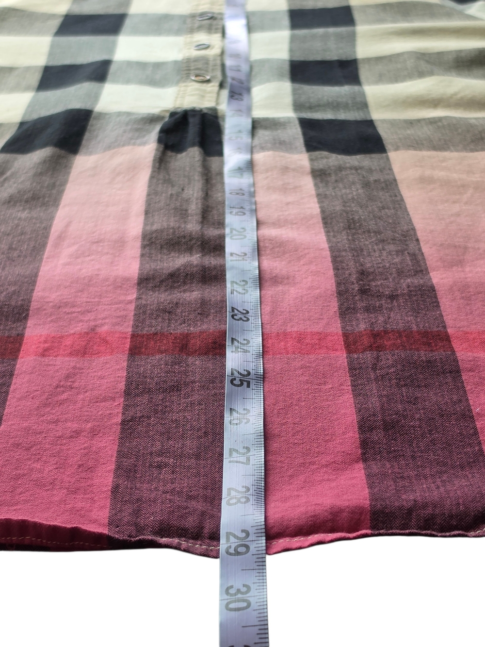 Burberry Womens Nova Plaid Tunic Top Medium EUC